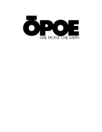 OPOE ONE PEOPLE ONE EARTH