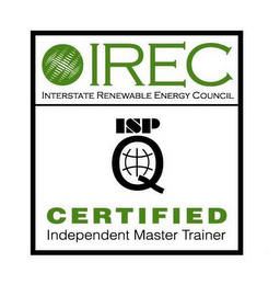 IREC INTERSTATE RENEWABLE ENERGY COUNCIL ISPQ CERTIFIED INDEPENDENT MASTER TRAINER