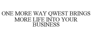 ONE MORE WAY QWEST BRINGS MORE LIFE INTO YOUR BUSINESS