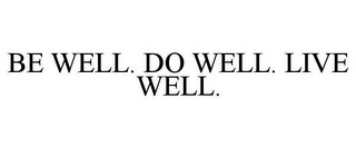 BE WELL. DO WELL. LIVE WELL.