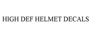 HIGH DEF HELMET DECALS