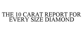 THE 10 CARAT REPORT FOR EVERY SIZE DIAMOND