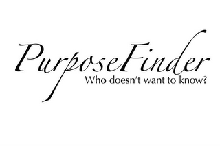 PURPOSEFINDER WHO DOESN'T WANT TO KNOW?