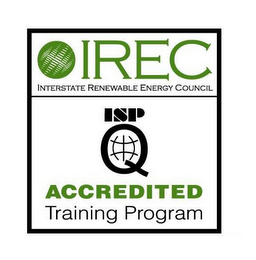 IREC INTERSTATE RENEWABLE ENERGY COUNCIL ISPQ ACCREDITED TRAINING PROGRAM