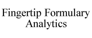 FINGERTIP FORMULARY ANALYTICS