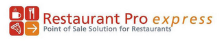 RESTAURANT PRO EXPRESS POINT OF SALE SOLUTION FOR RESTAURANTS