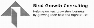 BIROL GROWTH CONSULTING HELPING OWNERS GROW THEIR BUSINESS BY GROWING THEIR BEST AND HIGHEST USE.