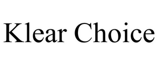 KLEAR CHOICE