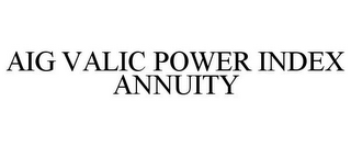 AIG VALIC POWER INDEX ANNUITY