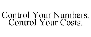 CONTROL YOUR NUMBERS. CONTROL YOUR COSTS.