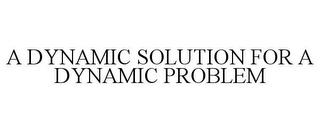 A DYNAMIC SOLUTION FOR A DYNAMIC PROBLEM