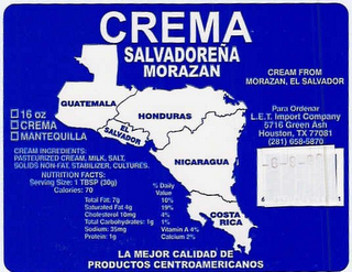 CREMA SALVADOREÑA MORAZAN