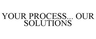 YOUR PROCESS... OUR SOLUTIONS