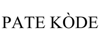 PATE KÒDE