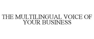 THE MULTILINGUAL VOICE OF YOUR BUSINESS