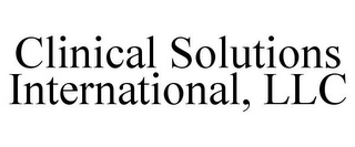 CLINICAL SOLUTIONS INTERNATIONAL, LLC