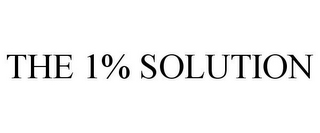 THE 1% SOLUTION