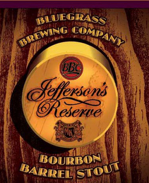 BLUEGRASS BREWING COMPANY BBC JEFFERSON'S RESERVE MK BOURBON BARREL STOUT