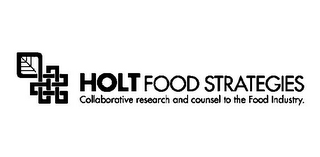 HOLT FOOD STRATEGIES COLLABORATIVE RESEARCH AND COUNSEL TO THE FOOD INDUSTRY.