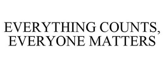 EVERYTHING COUNTS, EVERYONE MATTERS