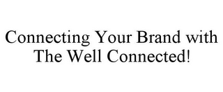 CONNECTING YOUR BRAND WITH THE WELL CONNECTED!