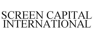 SCREEN CAPITAL INTERNATIONAL