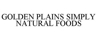 GOLDEN PLAINS SIMPLY NATURAL FOODS