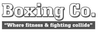 BOXING CO. "WHERE FITNESS & FIGHTING COLLIDE"