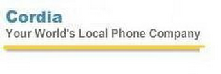 CORDIA - YOUR WORLD'S LOCAL PHONE COMPANY