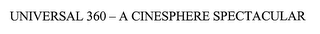 UNIVERSAL 360 A CINESPHERE SPECTACULAR