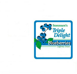 SORENSEN'S TRIPLE DELIGHT BLUEBERRIES CALIFORNIA GROWN