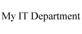 MY IT DEPARTMENT
