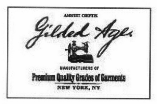 ANNUIT COEPTIS GILDED AGE, MANUFACTURERS OF PREMIUM QUALITY GRADES OF GARMENTS, NEW YORK, NY