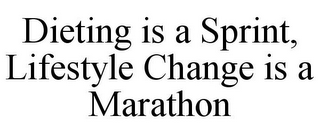 DIETING IS A SPRINT, LIFESTYLE CHANGE IS A MARATHON