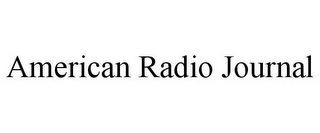 AMERICAN RADIO JOURNAL