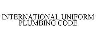 INTERNATIONAL UNIFORM PLUMBING CODE