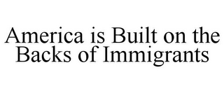 AMERICA IS BUILT ON THE BACKS OF IMMIGRANTS