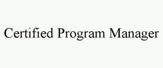 CERTIFIED PROGRAM MANAGER