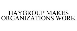 HAYGROUP MAKES ORGANIZATIONS WORK