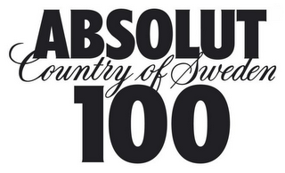 ABSOLUT COUNTRY OF SWEDEN 100