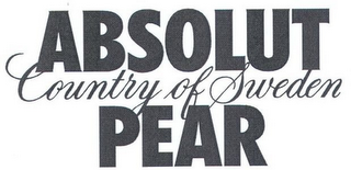 ABSOLUT COUNTRY OF SWEDEN PEAR