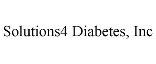 SOLUTIONS4 DIABETES, INC