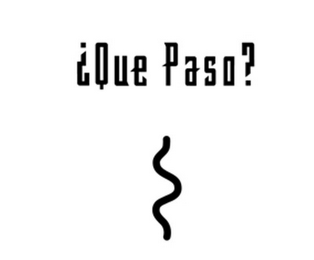 ¿QUE PASO?