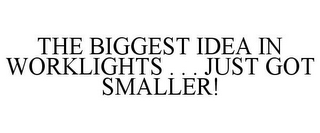 THE BIGGEST IDEA IN WORKLIGHTS . . . JUST GOT SMALLER!