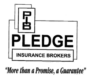 PIB PLEDGE INSURANCE BROKERS "MORE THAN A PROMISE, A GUARANTEE"