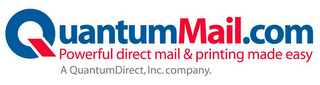 QUANTUMMAIL.COM POWERFUL DIRECT MAIL & PRINTING MADE EASY A QUANTUMDIRECT, INC. COMPANY.