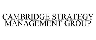 CAMBRIDGE STRATEGY MANAGEMENT GROUP