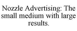 NOZZLE ADVERTISING: THE SMALL MEDIUM WITH LARGE RESULTS.