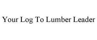 YOUR LOG TO LUMBER LEADER