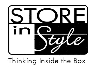 STORE IN STYLE THINKNG INSIDE THE BOX